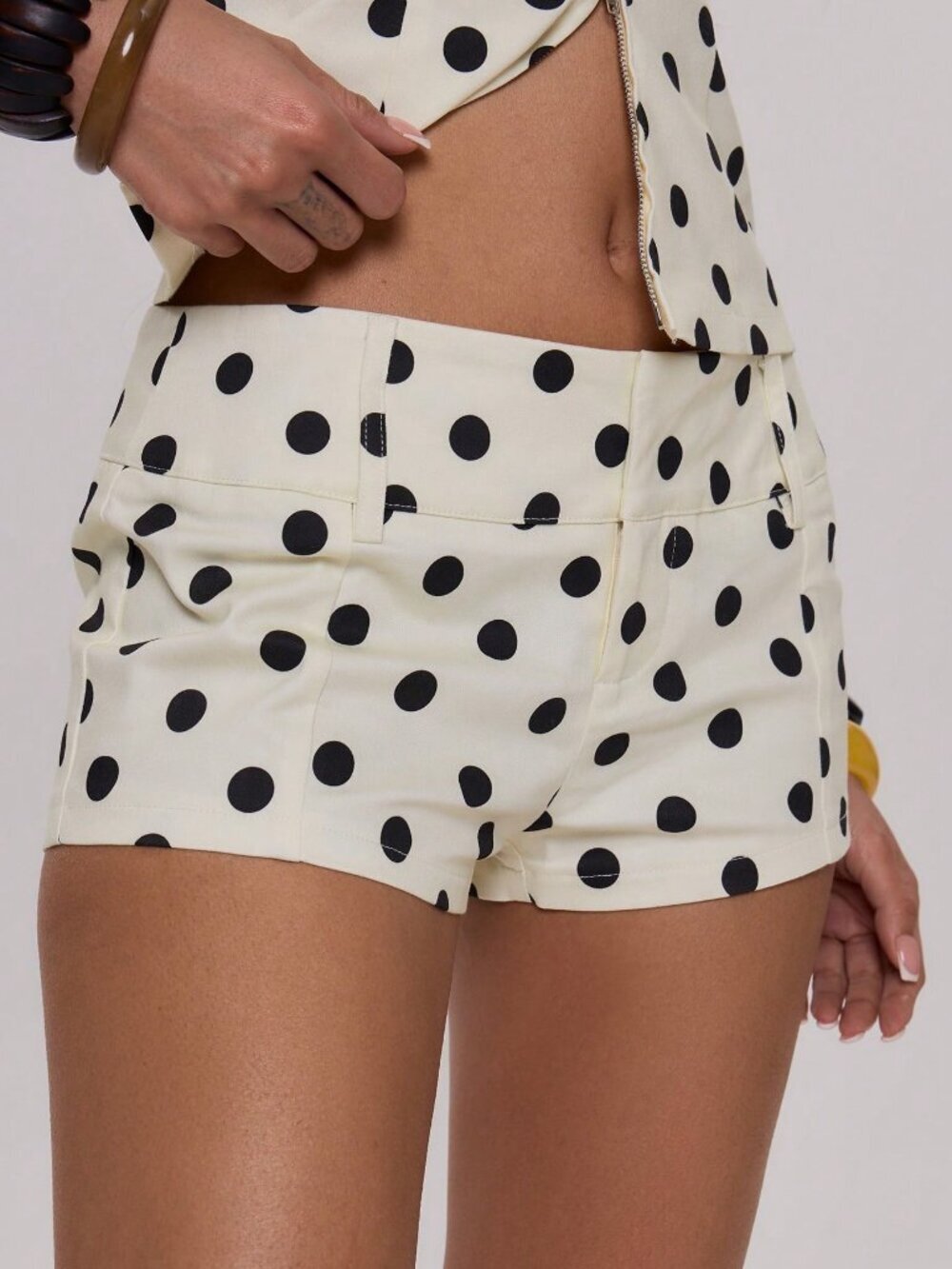 Cream Casual Women's Polka Dot Sexy Dainty Cute Shorts